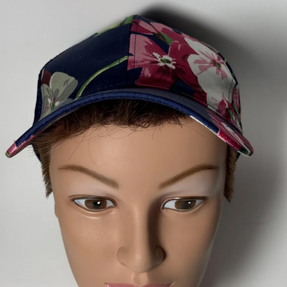Marcus Adler New York Floral Baseball Cap One Size Navy Pink 100% Polyester